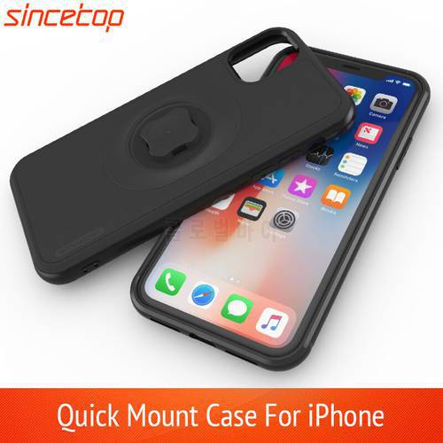 Bike Shockproof Case With Quick Mount Adapter Protect Case For iPhone 14 13 12 11 Pro XsMax Xr 8 Belt Clip Bicycle Phone Holder