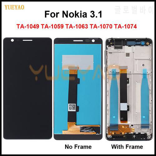 For Nokia 3.1 TA-1049 TA-1057 A-1063 TA-1070 TA-1074 LCD Display Touch Screen For Nokia 3 N3 TA-1020 TA-1028 TA-1032 LCD Display