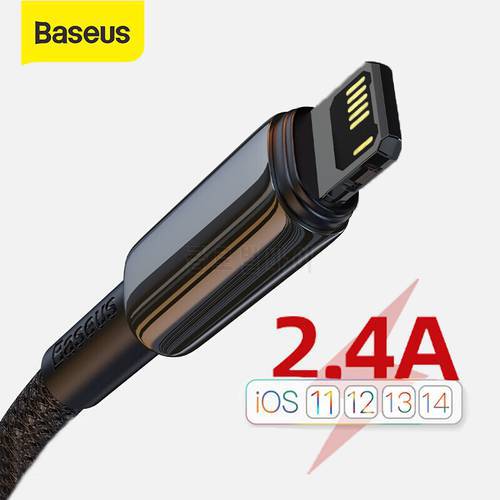 Baseus 2.4A USB Cable For iPhone 14 13 Pro Max XR Xs Cable Fast Charging Cable for iPhone 12 Charger USB to Lighting Data Line