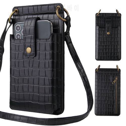 High Quality 5.5-6.5-6.7-6.9inch Universal double check Neck Strap Sleeve Phone Pouch Messenger Bag Case cover Gifts for girls