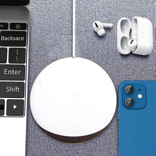 Ultra Slim Wireless Charger For iPhone 12 11 XS XR 8 Plus USB QC Fast Wirless Charging Pad Universal Quick Mobile Phone Station