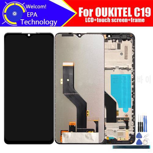 6.49 inch OUKITEL C19 LCD Display+Touch Screen Digitizer Assembly 100% Original New LCD+Touch for C19+Tools