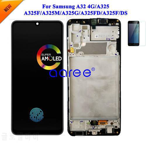 Super AMOMLED Original LCD For Samsung A32 LCD A325F lcd For Samsung A32 4G A325F LCD Screen Touch Digitizer Assembly