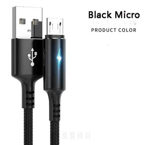 LED Micro USB Cable Fast Charging Micro Data Cord for Samsung Xiaomi Huawei Android Mobile Phone Accessories Microusb Cables