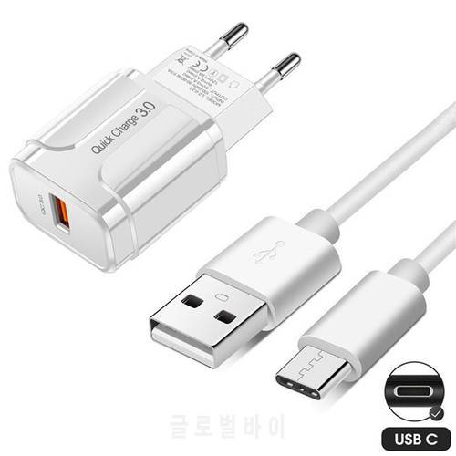 Quick Charge 3.0 USB Charger For Huawei P30 Honor 20S Phone Charger Adapter Fast Charge USB C Wire For Samsung A22 Xiaomi Cable