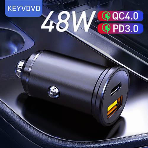 48W USB Car Charger Quick Charge QC 4.0 3.0 FCP SCP AFC USB PD Fast Charging Car Phone Charger For Huawei Xiaomi iPhone 12 13 11