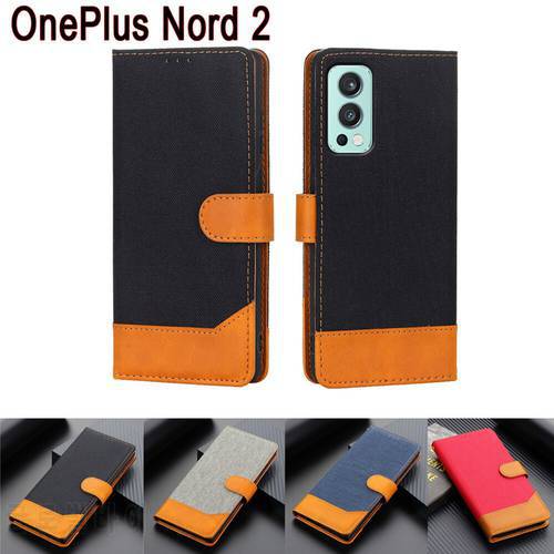 New Phone Leather Cover For OnePlus Nord 2 Case Flip Wallet Etui Book On One Plus Nord2 Case Magnetic Card Hoesje Coque