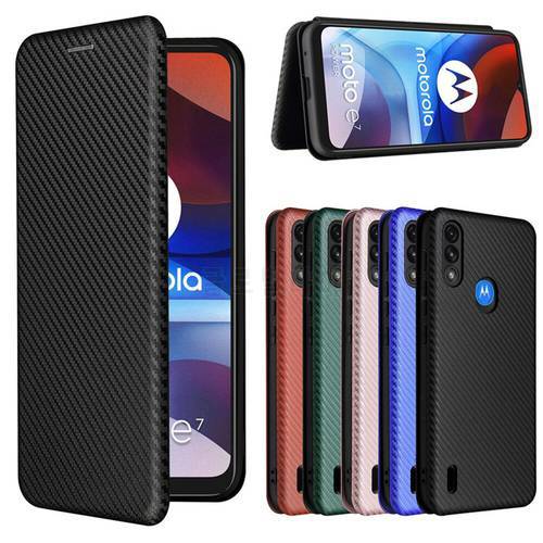 For Motorola Moto E7 Power Luxury Carbon Fiber Skin Magnetic Adsorption ShockProof Case For Moto E7Power E 7 MotoE7 Phone Bags