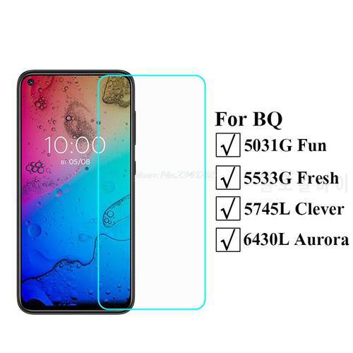 2-1PCS Protective Glass For BQ 5031G Fun 5533G Fresh 5745L Clever Screen Protector Tempered Glass For BQ 6430L Aurora Pelicula