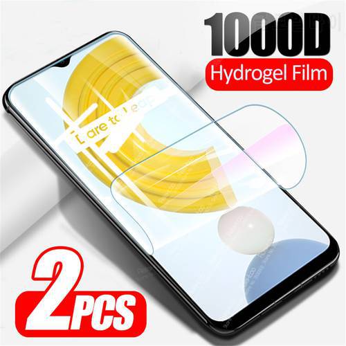 2pcs For Oppo Realme C21 Hydrogel Film RealmeC21 RMX3201 Realmy Realmi C 21 Curved Cover Protective Screen Protector Not Glass