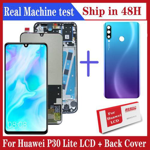 Original Display Replacement for Huawei P30 Lite Nova 4e LCD Touch Screen Digitizer Assembly MAR-LX1 LX2 AL01 with back cover