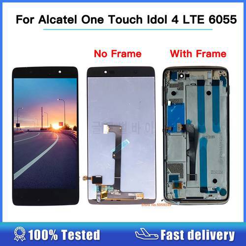 High Quality Screen For Alcatel One Touch Idol 4 LTE 6055 6055P 6055Y 6055B 6055K LCD Display Touch Screen Digitizer Assembly