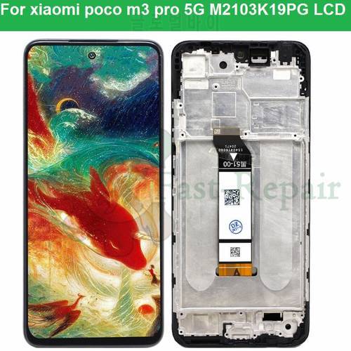 Original 6.5&39&39 For Xiaomi Poco M3 Pro 5G LCD M2103K19PG Display With Frame Touch Panel Screen Digitizer For Poco M3 Pro 5G LCD