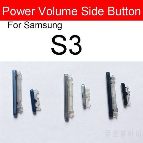 1Set(2pcs) Volume Power Side Button For Samsung Galaxy S3 I9300 I9305 I535 I747 T999 L710 Power On Off Volume Switch Key Parts