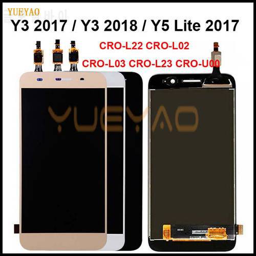 5.0&39&39 For Huawei Y3 2017 / Y3 2018 CRO-L22 CRO-L02 CRO-L03 CRO-L23 CRO-U00 Y5 Lite 2017 LCD Display + Touch Sensor Digitizer
