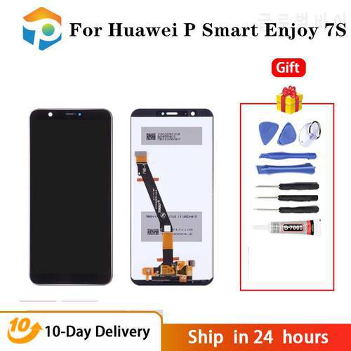 Original For Huawei P Smart LCD Display Touch Screen Digitizer Assembly For Huawei enjoy 7S LCD With Frame LA1 LXt 6.59 Inch