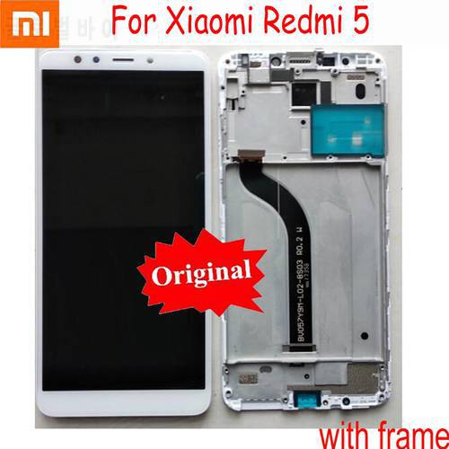 Original New For Xiaomi Redmi 5 LCD Display Touch Screen Panel Digitizer Assembly Sensor with frame Mobile Pantalla Parts