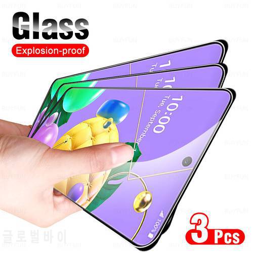 Glass For LG K52 3pcs scratch resistant screen protector for LG K52 K 52 lmk520 lm-k520 HD full cover tempered protective glass