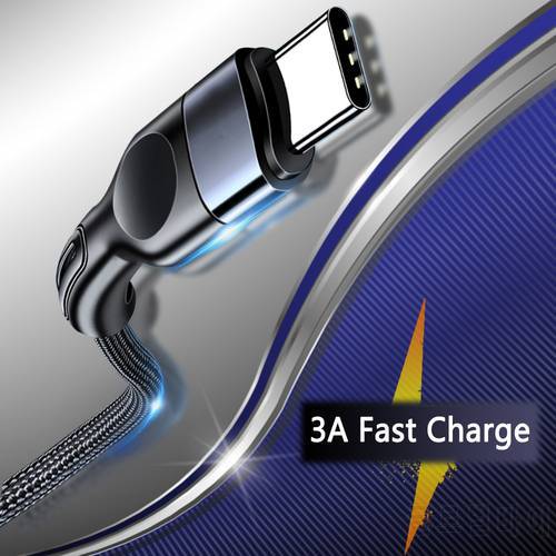 Really 3A Breathing USB C Cable Quick Charge 3.0 4.0 For Xiaomi Samsung Huawei P30 Mobile Phone Super Fast Charging USB C Cable