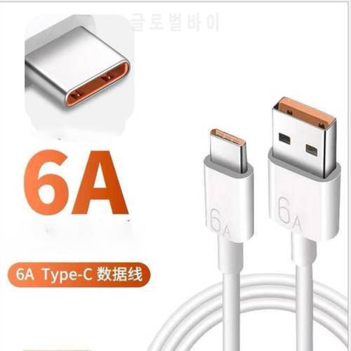 6A USB Type C Cable for Huawei P50 Mate 40 P30 Pro Supercharge 66W Fast Charging USB-C Charger Cable for Phone Cord