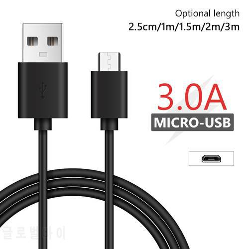 Micro USB Cable 3A Fast Charging Micro Data USB Sync Charger Cable For Samsung Xiaomi Huawei Android Mobile Phone Cable Cord