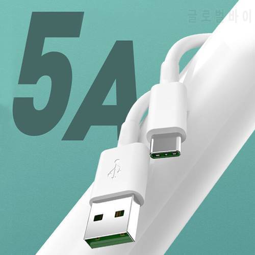 5A SUPERVOOC Fast Charging Type-C Cable For OPPO Find X2 Pro Reno 3 Ace 2 X20 X50 R17 R9S Realme X Q QC3.0XIAOMI Mi10 Redmi K30S