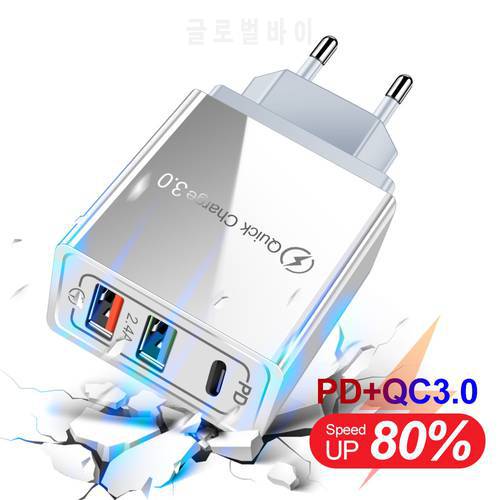 Maerknon 30W Quick Charge USB PD Charger Fast Charging For iphone 12 11 Samsung Xiaomi Huawei EU/US PD 3.0 Mobile Phone Charger