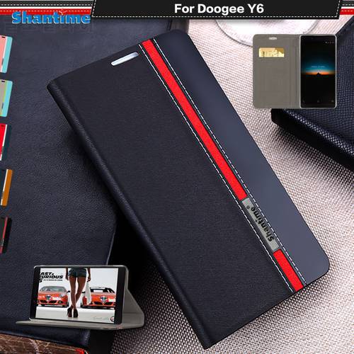 Business Book Case For Doogee Y6 Luxury PU Leather Wallet Flip Case For Doogee Y6 Soft Silicone Back Cover