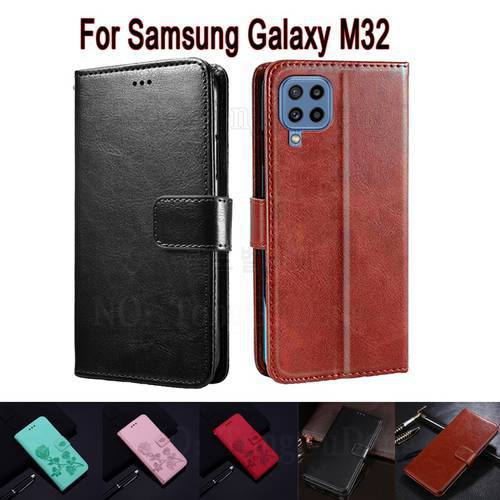 Wallet Funda Cover For Samsung Galaxy M32 Case SM-M325F M325FV Flip Leather Etui Book On Samsung M32 M 32 Case Bag Phone Hoesje