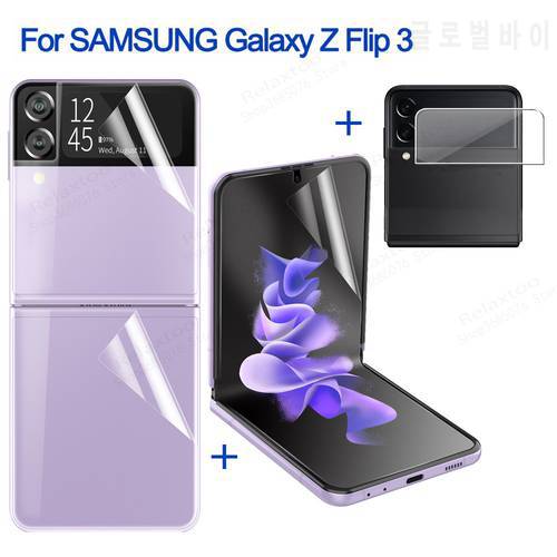 Soft Film for Samsung Galaxy Z Flip 3 Flip3 Full Cover Hydrogel Film Anti-fingerprint Screen Protector for Samsung Z Flip 3