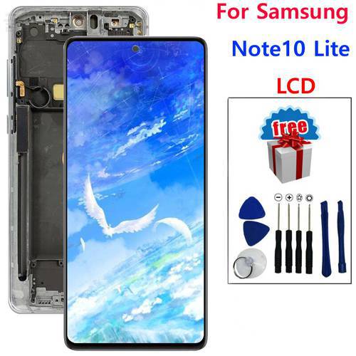 For Samsung Galaxy Note 10 lite Lcd Display Touch Screen Digitizer with Frame For Samsung N770F/DS N770F/DSM LCD