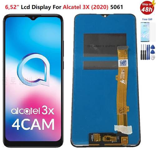 6.52 Inch For Alcatel 3x 2020 Lcd 5061U 5061K Display Touch Screen Digitizer Assembly For Alcatel 3x2020 LCD 5061 Display