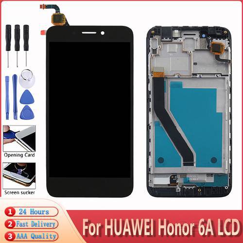 100% Tested For Huawei Honor 6A LCD DIsplay Touch Screen 5.0&39&39 With Frame Digitizer Assembly Replacement For HUAWEI Honor 6A LCD