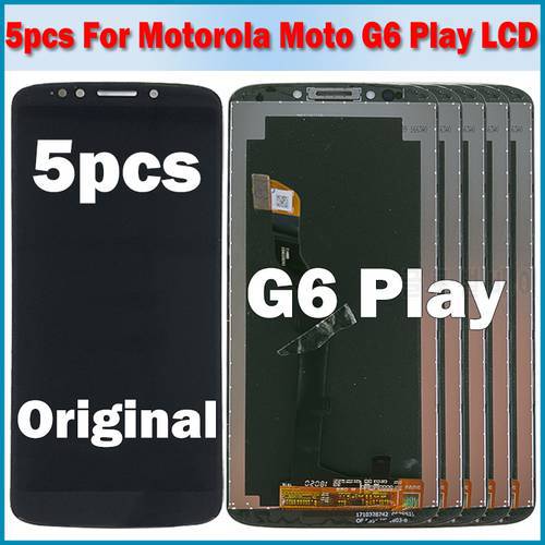 Wholesale 5PCS Lot For Motorola Moto G6 play XT1922 XT1922-3 XT1922-4 Lcd Screen Display Touch Digitizer With Frame Assembly