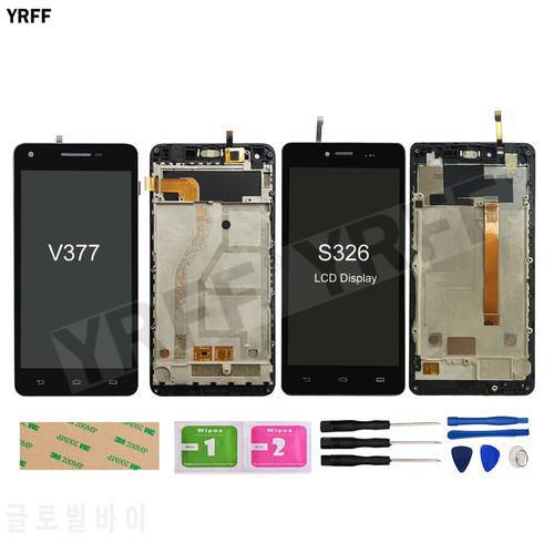 For Philips V377 LCD Screens For Philips S326 LCD Display Touch Screen Digitizer Assembly Panel Sensor Phone Repair Sets