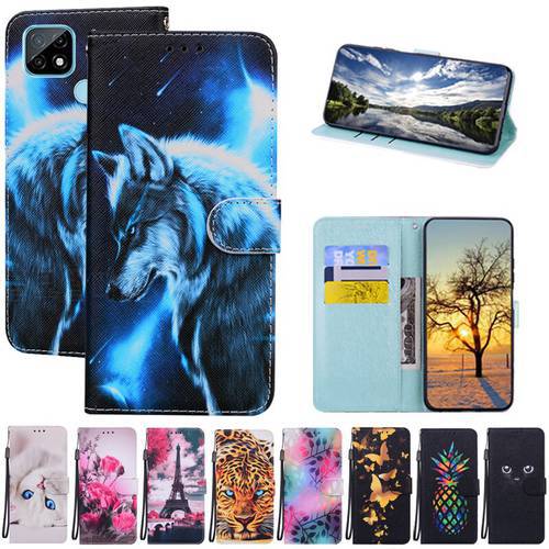 For Realme C21 Flip Case Leather Wallet Case For Oppo Realme C21 c 21 Fundas Stand Leather Book Cover Fundas For Realme C21 Case