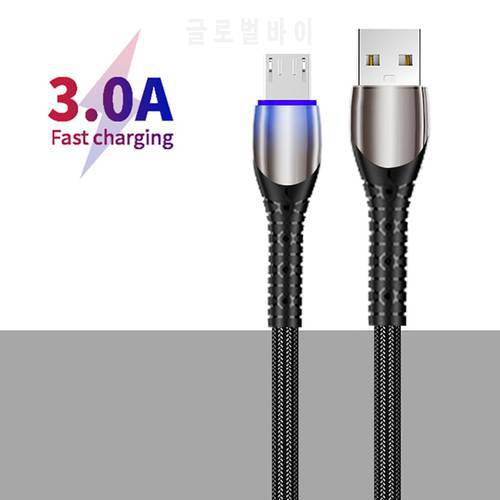 Micro USB Cable 3 A Fast Charging for Samsung S7 Xiaomi HTC LG Huawei Android Smart Phone 1M Charger Data Cord