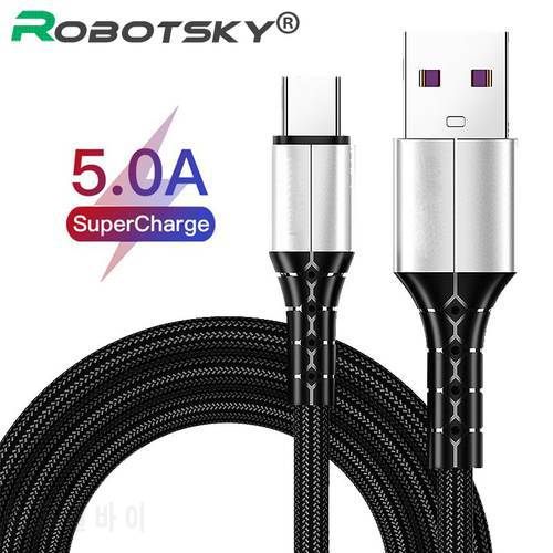 5A Fast Charging USB C Data Cable For Huawei Pro Xiaomi Cable USB Type C Charger Charging Micro Cord Phone Data Wires Cable