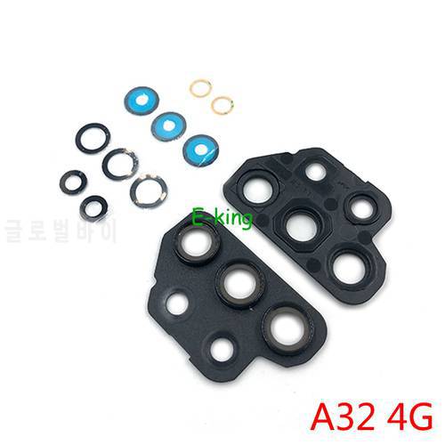 10PCS For Samsung Galaxy A32 A325F 4G A326B 5G Rear Camera Lens Glass Cover Frame Ring Holder Braket Assembly