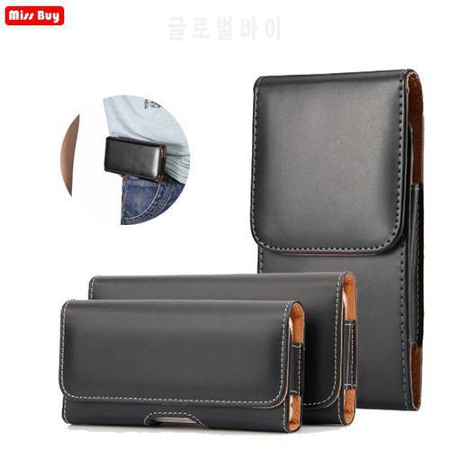 Universal Casual Leather Phone Bag Pouch for Samsung galaxy Note 9 8 S9 S8 Plus A9 A8 C7 C9 Pro C8 Cover Waist Case Belt Holster