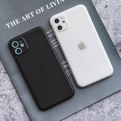 Heat Dissipation Breathable Cooling Case For iPhone 13 12 11 Pro Max Hollow hole Cover Ultrathin PP 0.4mm Super Thin Ultra Thin