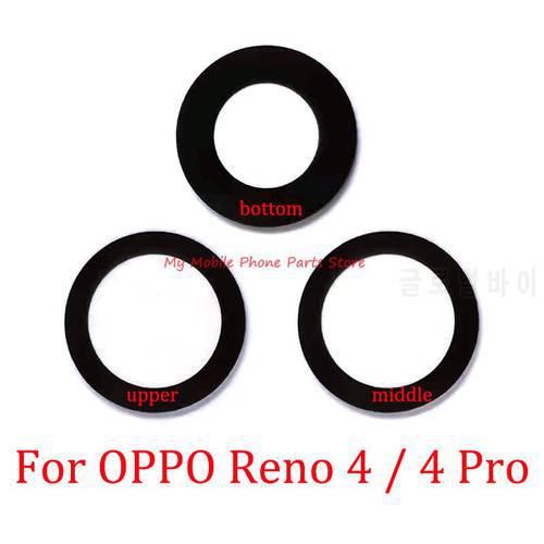 1 Set Rear Camera Lens For Oppo Reno 4 Pro 4pro Back Camera Glass Lens Cover With Glue Sticker Replacement Parts