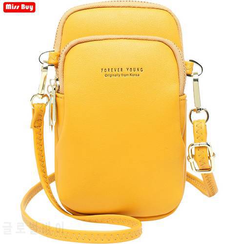 Universal Mini Mobile Phone Pouch Bag For iPhone 13 12 11 Pro Max SE 2020 X XS 6 6S 7 8 Case Leather Shoulder Bags Pocket Purse
