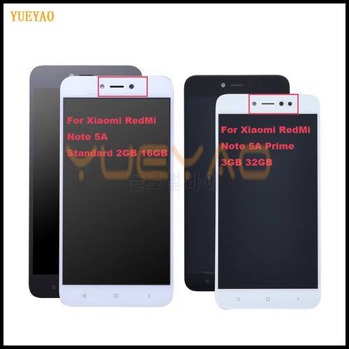For XIAOMI Redmi Note 5A LCD Display Touch Screen for Xiaomi Redmi Note 5A Prime LCD Y1 / Y1 Lite Display With Frame Replacement