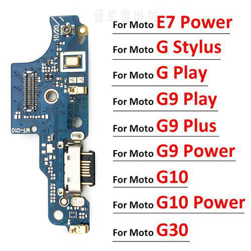 USB Charger Dock Connector Charging Board Port Microphone Flex Cable For Moto G Pro Stylus G Play G30 G10 G50 E7 G9 Power Plus