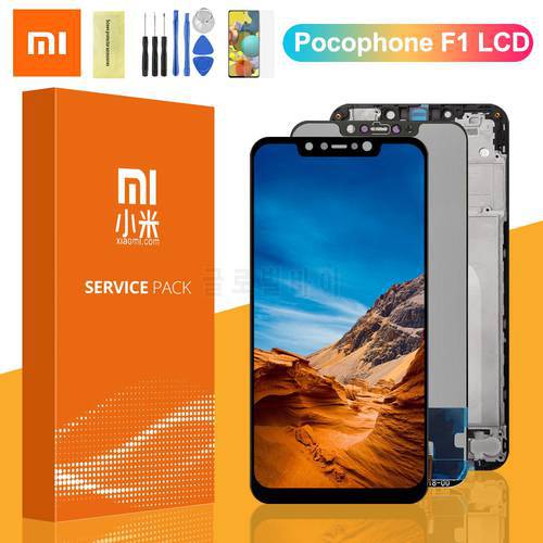 100% Original 6.18&39&39 Display For Xiaomi Pocophone F1 LCD Display Touch Screen Digitizer Assembly For XIAOMI POCO F1 LCD Screen