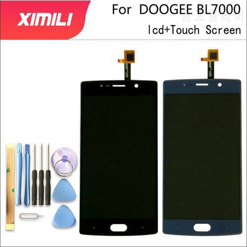 Doogee BL7000 LCD Display+Touch Screen 100% Original LCD Digitizer Glass Panel Replacement For Doogee BL7000 +tool+adhesive.