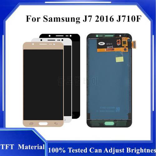 1080*1920 Pixels Can Adjust J7 LCD Display For Samsung Galaxy J7 2016 J710 J710H J710FN J710F J710M /DS Screen Touch Digitizer
