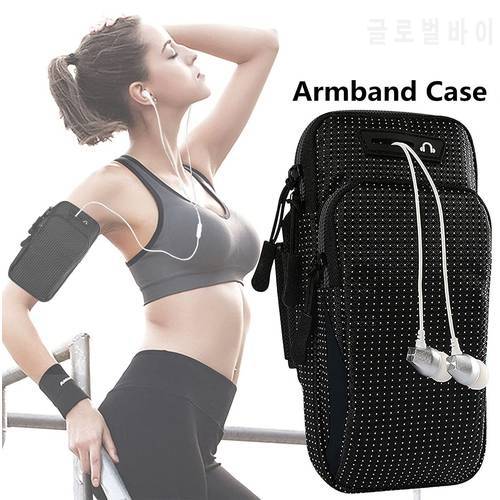 Arm Band Bag Universal Mobile Phone Case Fit For IPhone Xiaomi 6.53 inches Breathable Mesh Waterproof Sports Armband Phone Case
