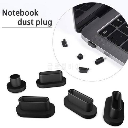 1set Silicone Data Port Anti Dustproof Plugs For MacBook Air 13 A1932 Touch Bar 13&15 Dust Plug Stopper Cover Set